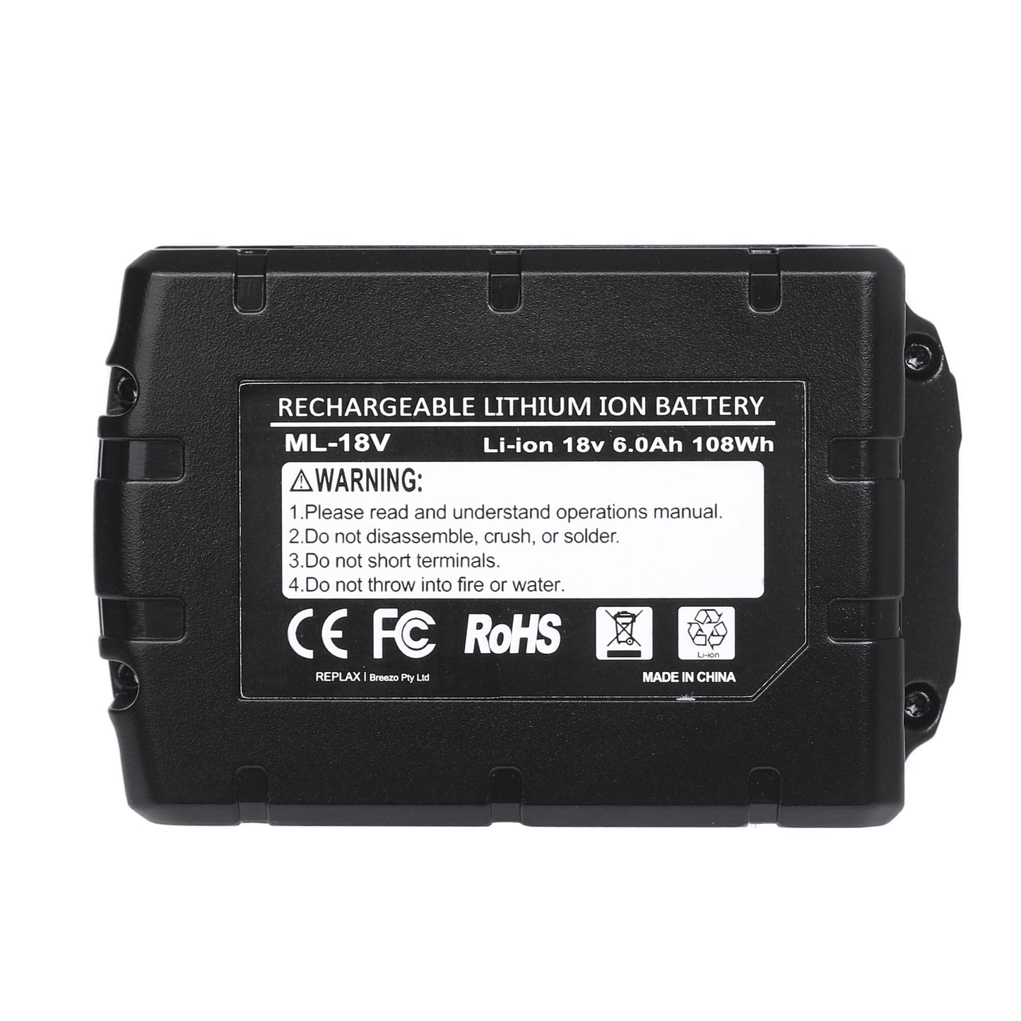 Milwaukee Compatible Battery 18V 6.0Ah