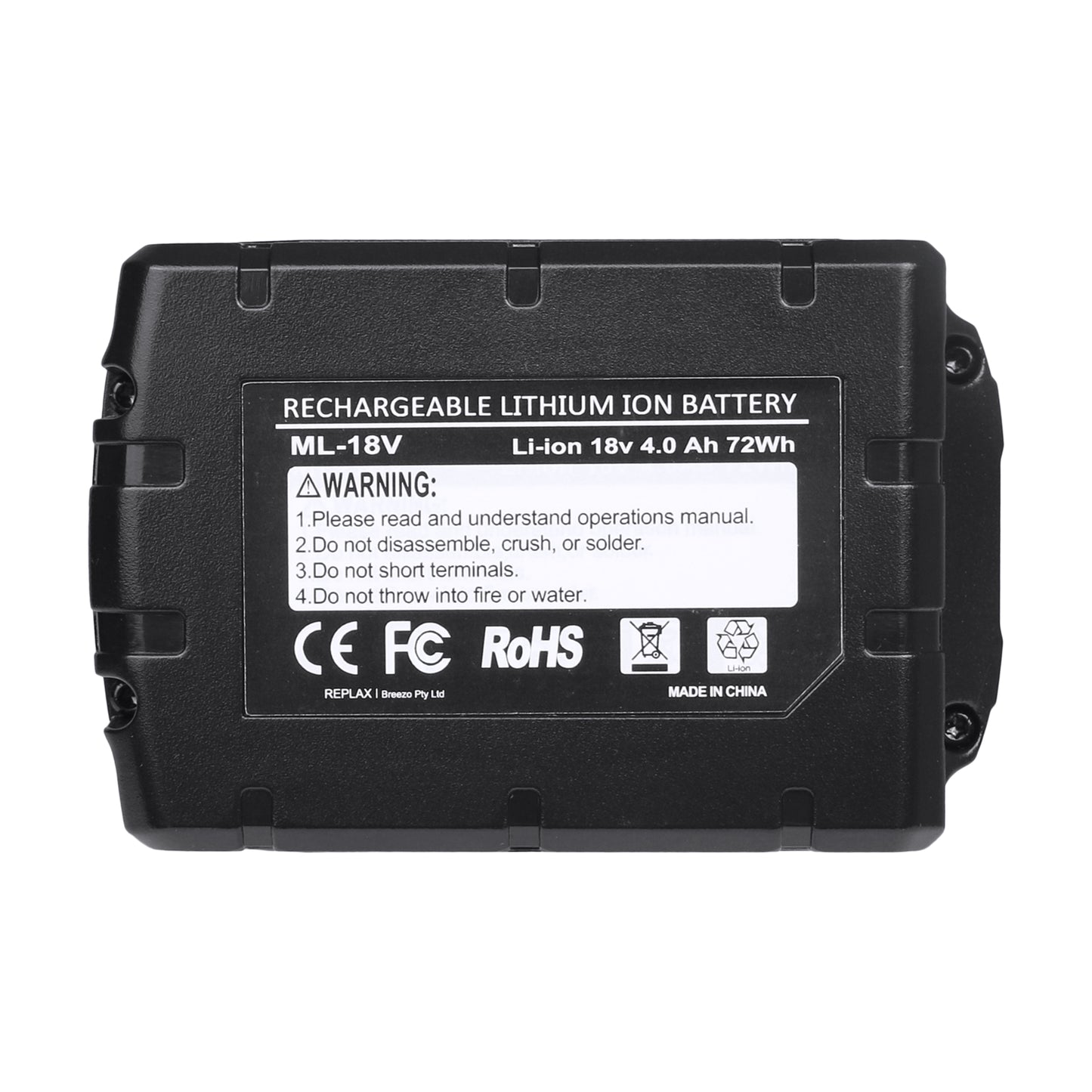 Milwaukee Compatible Battery 18V 4.0Ah