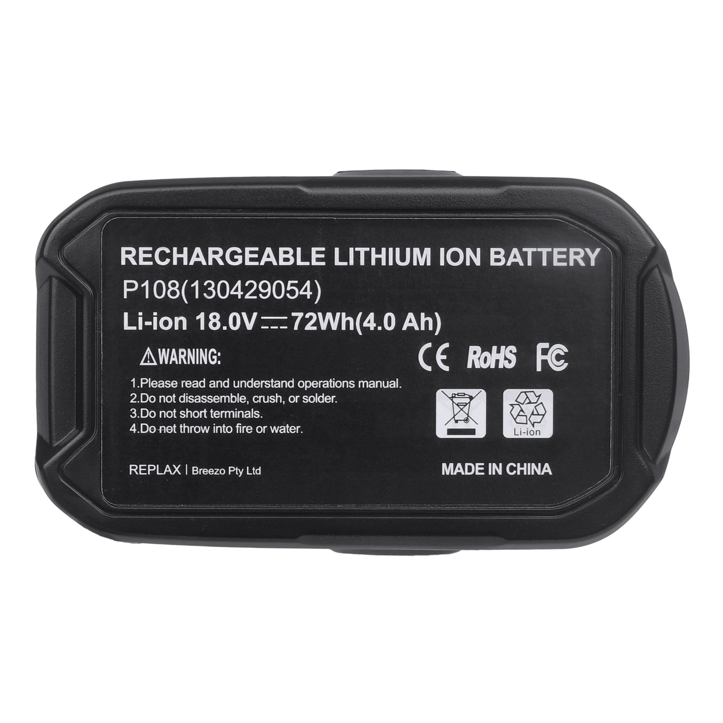 Ryobi Compatible Battery 18V 4.0Ah