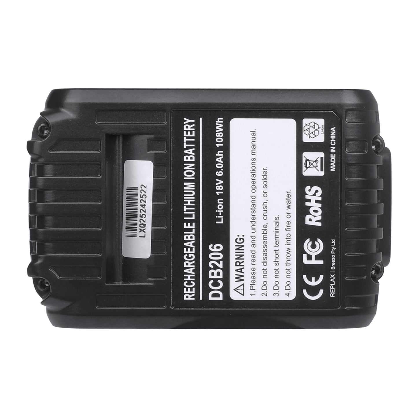 Dewalt Compatible Battery 18V 6.0Ah